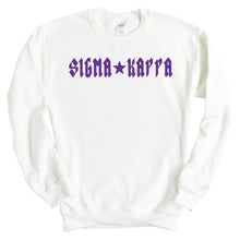 Load image into Gallery viewer, Sigma Kappa Sweatshirt | Sigma Kappa Rock Star Crewneck Sweatshirt | Sigma Kappa Sorority Gift Idea - Kite and Crest