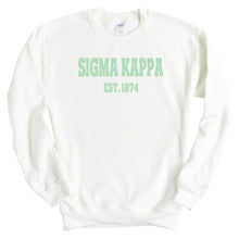 Load image into Gallery viewer, Sigma Kappa Sweatshirt - Sigma Kappa Sporty Established Crewneck Sweatshirt - Kite and Crest