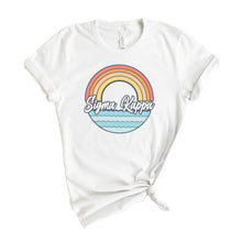 Load image into Gallery viewer, Sigma Kappa T-shirt - Sigma Kappa (SK) Wavy Rainbow Tee - Kite and Crest