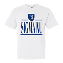 Load image into Gallery viewer, Sigma Nu Comfort Colors T-Shirt - Sigma Nu Shield Shirt - Kite and Crest