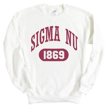 Load image into Gallery viewer, Sigma Nu Sweatshirt - Sigma Nu Large Athletic Crewneck Sweatshirt - Kite and Crest