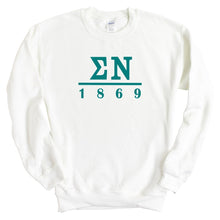Load image into Gallery viewer, Sigma Nu Sweatshirt - Sigma Nu Lettered Basic Crewneck Sweatshirt - Kite and Crest