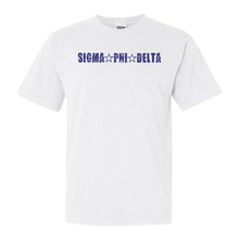 Load image into Gallery viewer, Sigma Phi Delta Fraternal Star Comfort Colors T-Shirt - Fraternity Tee - Kite and Crest