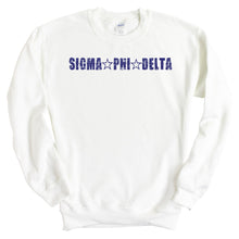 Load image into Gallery viewer, Sigma Phi Delta Fraternal Star Sweatshirt - Fraternity Crewneck Sweatshirt - Kite and Crest