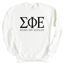 Load image into Gallery viewer, Sigma Phi Epsilon Sweatshirt - Sig Ep Fraternal Block Crewneck Sweatshirt - Kite and Crest
