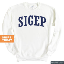 Load image into Gallery viewer, Sigma Phi Epsilon Sweatshirt - Sig Ep Intrinsic Lettered Crewneck Sweatshirt - Kite and Crest