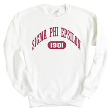 Load image into Gallery viewer, Sigma Phi Epsilon Sweatshirt - Sig Ep Large Athletic Crewneck Sweatshirt - Kite and Crest