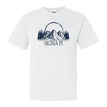 Load image into Gallery viewer, Sigma Pi Comfort Colors T-Shirt - Sigma Pi AEPI Epic Mountain Shirt - Kite and Crest