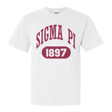 Load image into Gallery viewer, Sigma Pi Comfort Colors T-Shirt - Sigma Pi Large Athletic Shirt - Kite and Crest
