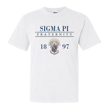 Load image into Gallery viewer, Sigma Pi Comfort Colors T-Shirt - Sigma Pi Large Crest Shirt - Kite and Crest