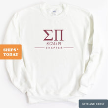 Load image into Gallery viewer, Sigma Pi Sweatshirt - Sigma Pi Basic Lined Crewneck Sweatshirt - Kite and Crest