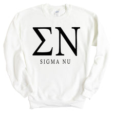 Load image into Gallery viewer, Sigma Pi Sweatshirt - Sigma Pi Block Letter Crewneck Sweatshirt - Kite and Crest