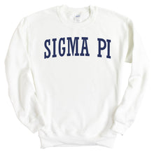 Load image into Gallery viewer, Sigma Pi Sweatshirt - Sigma Pi Intrinsic Lettered Crewneck Sweatshirt - Kite and Crest