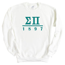 Load image into Gallery viewer, Sigma Pi Sweatshirt - Sigma Pi Lettered Basic Crewneck Sweatshirt - Kite and Crest