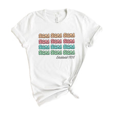Load image into Gallery viewer, Sigma Sigma Sigma T-shirt - Tri Sigma (ΣΣΣ) Stencil Tee - Kite and Crest