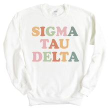 Load image into Gallery viewer, Sigma Tau Delta For Everyone Sweatshirt - Fraternity Crewneck Sweatshirt - Kite and Crest