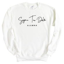 Load image into Gallery viewer, Sigma Tau Delta Sorority Alumna Sweatshirt - Fraternity Crewneck Sweatshirt - Kite and Crest