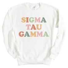 Load image into Gallery viewer, Sigma Tau Gamma Sweatshirt - Sig Tau Bright and Colorful Crewneck Sweatshirt - Kite and Crest