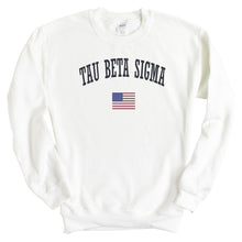 Load image into Gallery viewer, Tau Beta Sigma USA Crewneck Sweatshirt - Kite and Crest