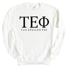 Load image into Gallery viewer, Tau Epsilon Phi Block Letter Sweatshirt - Fraternity Crewneck Sweatshirt - Kite and Crest