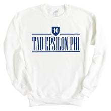 Load image into Gallery viewer, Tau Epsilon Phi Shield Sweatshirt - Fraternity Crewneck Sweatshirt - Kite and Crest