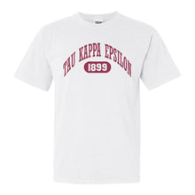 Load image into Gallery viewer, Tau Kappa Epsilon Comfort Colors T-Shirt - TKE Large Athletic Shirt - Kite and Crest