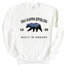 Load image into Gallery viewer, Tau Kappa Epsilon Sweatshirt - TKE Fraternal Bear Crewneck Sweatshirt - Kite and Crest