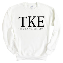 Load image into Gallery viewer, Tau Kappa Epsilon Sweatshirt - TKE Fraternal Block Crewneck Sweatshirt - Kite and Crest