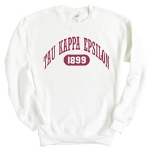Load image into Gallery viewer, Tau Kappa Epsilon Sweatshirt - TKE Large Athletic Crewneck Sweatshirt - Kite and Crest