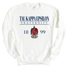 Load image into Gallery viewer, Tau Kappa Epsilon Sweatshirt - TKE Large Crest Crewneck Sweatshirt - Kite and Crest