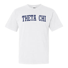 Load image into Gallery viewer, Theta Chi Comfort Colors T-Shirt - Theta Chi Intrinsic Lettered Shirt - Kite and Crest