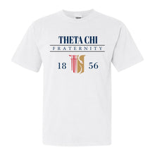 Load image into Gallery viewer, Theta Chi Comfort Colors T-Shirt - Theta Chi Large Crest Shirt - Kite and Crest