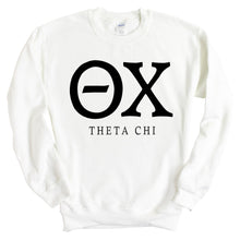 Load image into Gallery viewer, Theta Chi Sweatshirt - Theta Chi Block Letter Crewneck Sweatshirt - Kite and Crest