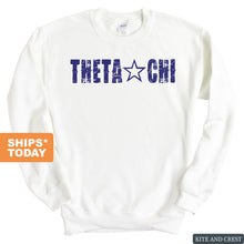 Load image into Gallery viewer, Theta Chi Sweatshirt - Theta Chi Fraternal Star Crewneck Sweatshirt - Kite and Crest