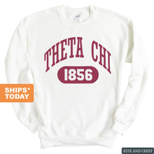 Load image into Gallery viewer, Theta Chi Sweatshirt - Theta Chi Large Athletic Crewneck Sweatshirt - Kite and Crest