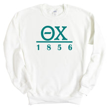 Load image into Gallery viewer, Theta Chi Sweatshirt - Theta Chi Lettered Basic Crewneck Sweatshirt - Kite and Crest