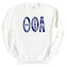 Load image into Gallery viewer, Theta Phi Alpha Blue Floral Sorority Crewneck Sweatshirt - Kite and Crest