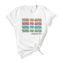 Load image into Gallery viewer, Theta Phi Alpha T-shirt - Theta Phi Stencil Tee - Kite and Crest
