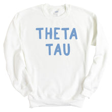 Load image into Gallery viewer, Theta Tau Blue Cotton Candy Sweatshirt - Fraternity Crewneck Sweatshirt - Kite and Crest