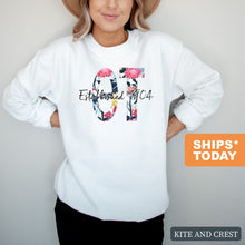 Load image into Gallery viewer, Theta Tau Marigold Sweatshirt - Fraternity Crewneck Sweatshirt - Kite and Crest