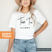 Load image into Gallery viewer, Theta Tau Sorority Alumna Comfort Colors T-Shirt - Kite and Crest
