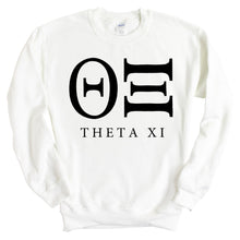 Load image into Gallery viewer, Theta Xi Block Letter Sweatshirt - Fraternity Crewneck Sweatshirt - Kite and Crest
