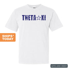 Load image into Gallery viewer, Theta Xi Fraternal Star Comfort Colors T-Shirt - Fraternity Tee - Kite and Crest
