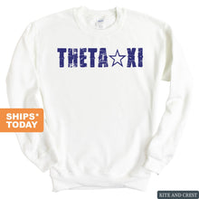 Load image into Gallery viewer, Theta Xi Fraternal Star Sweatshirt - Fraternity Crewneck Sweatshirt - Kite and Crest