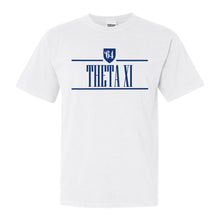 Load image into Gallery viewer, Theta Xi Shield Comfort Colors T-Shirt - Fraternity Tee - Kite and Crest