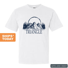 Load image into Gallery viewer, Triangle Epic Mountains Comfort Colors T-Shirt - Fraternity Tee - Kite and Crest