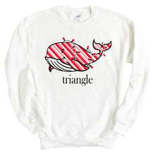 Load image into Gallery viewer, Triangle Red Whale Sweatshirt - Fraternity Crewneck Sweatshirt - Kite and Crest