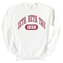 Load image into Gallery viewer, Zeta Beta Tau Sweatshirt - Zeta Beta Tau Large Athletic Crewneck Sweatshirt - Kite and Crest