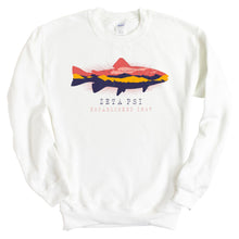 Load image into Gallery viewer, Zeta Psi Sweatshirt - Zete Fishing Crewneck Sweatshirt - Kite and Crest