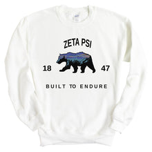 Load image into Gallery viewer, Zeta Psi Sweatshirt - Zete Fraternal Bear Crewneck Sweatshirt - Kite and Crest